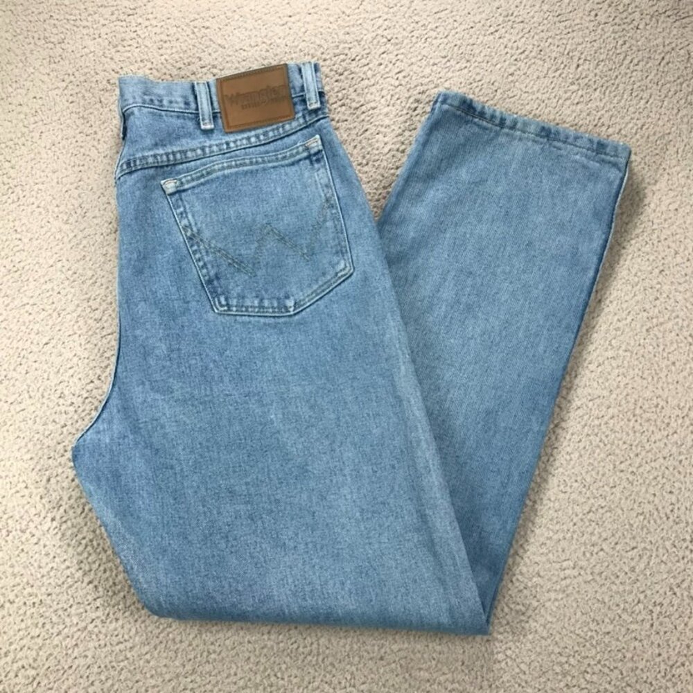 WRANGLER Jeans Mens‎ 36x32 (Tag 38x32) Rugged Wear Relaxed Fit 100% Cotton Denim